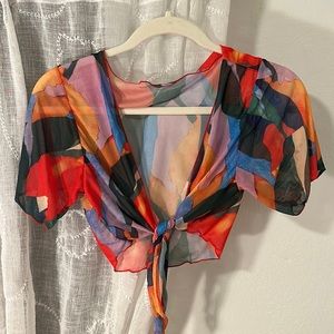 Mesh Multi-colored Top